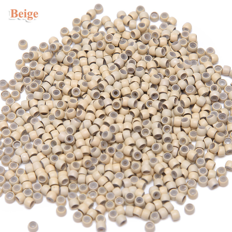 HAIRRO Silicone Lined Nano Beads Tip Nano Rings for Hair Extension 3mm*1.4mm*2mm