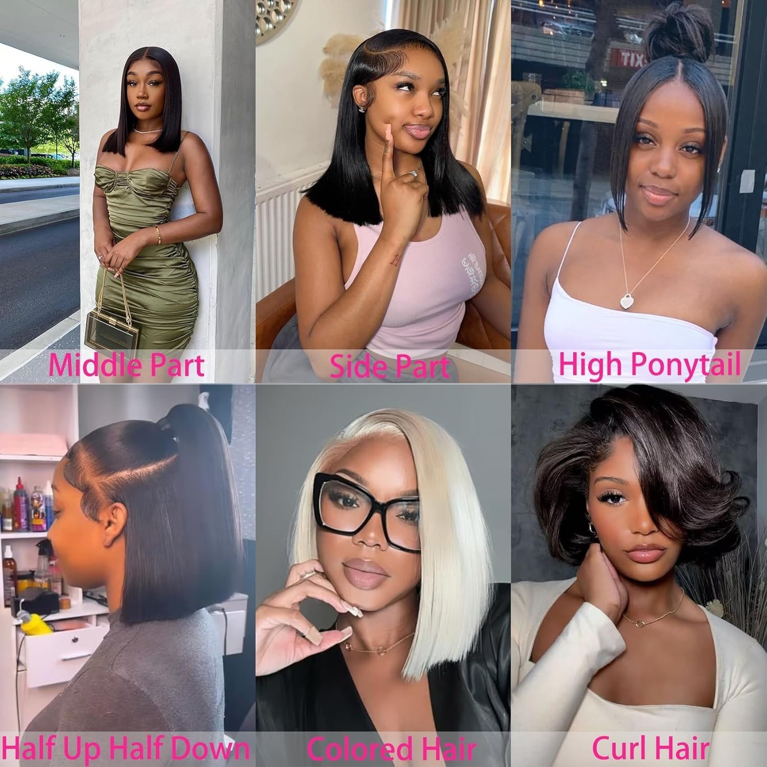 Wear and Go Glueless Bob StraightWig Human Hair Pre Plucked Pre Cut 4×4 Lace Wig