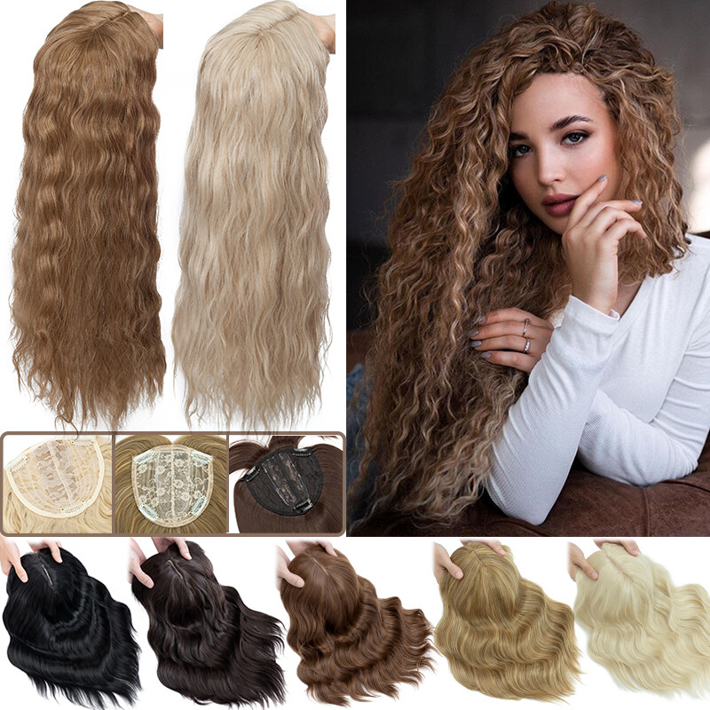 NEW Natural Toupee False Hairpiece Clip In As Human Hair Extensions Topper Wavy