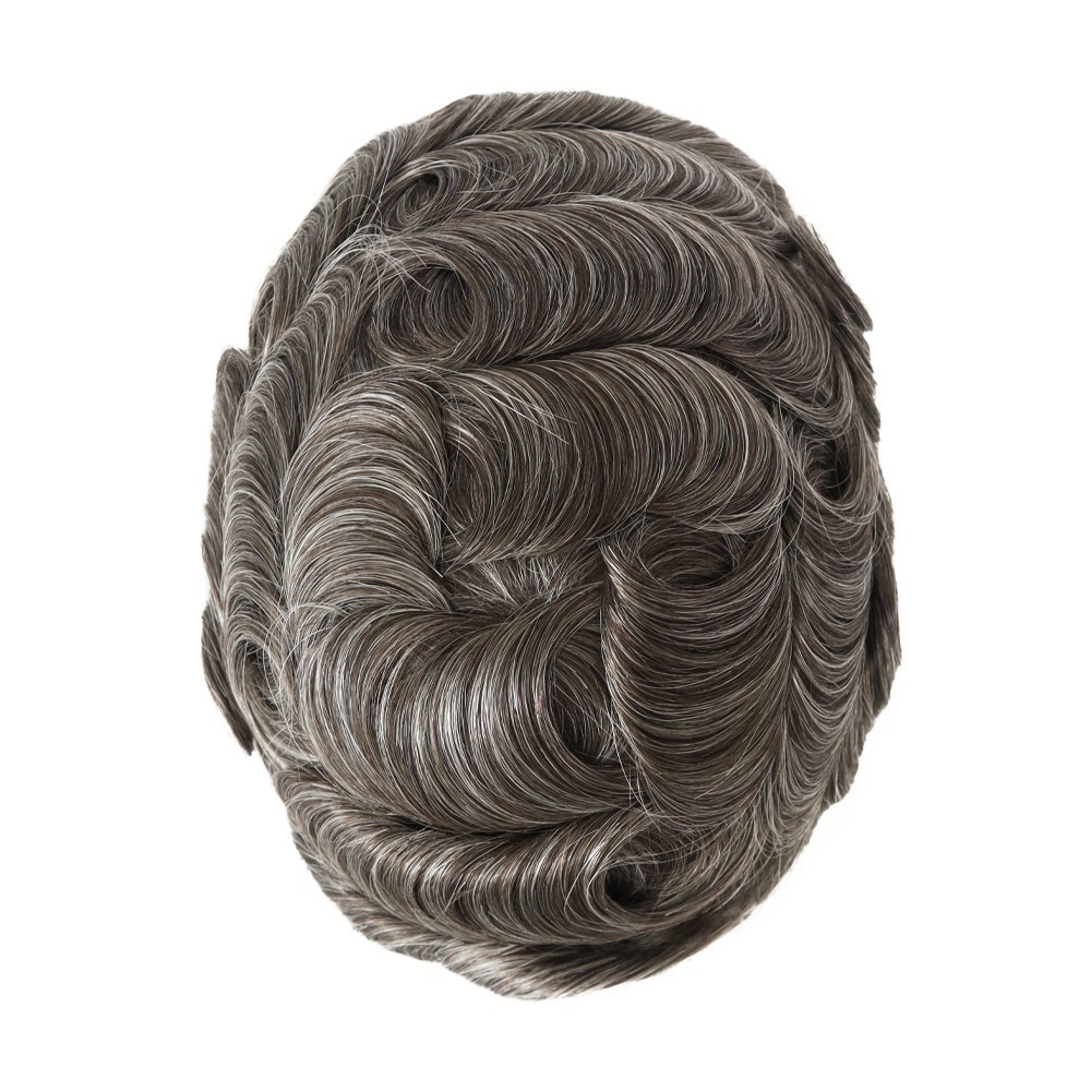 Toupee For Mens Human Hair New! Swiss Lace Replecement System Natural Hairpieces