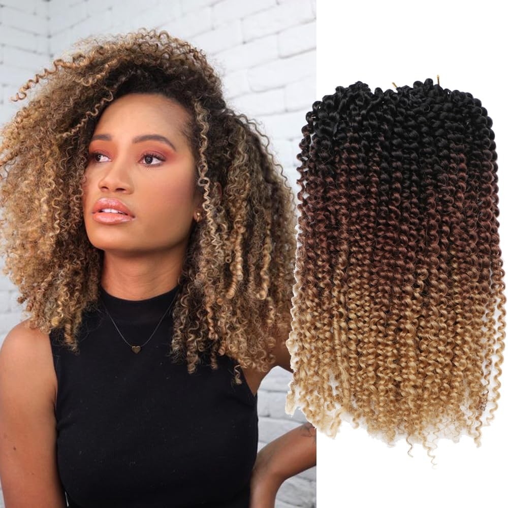 3pcs Afro Kinky Twist Crochet Hair 12in Synthetic Extension