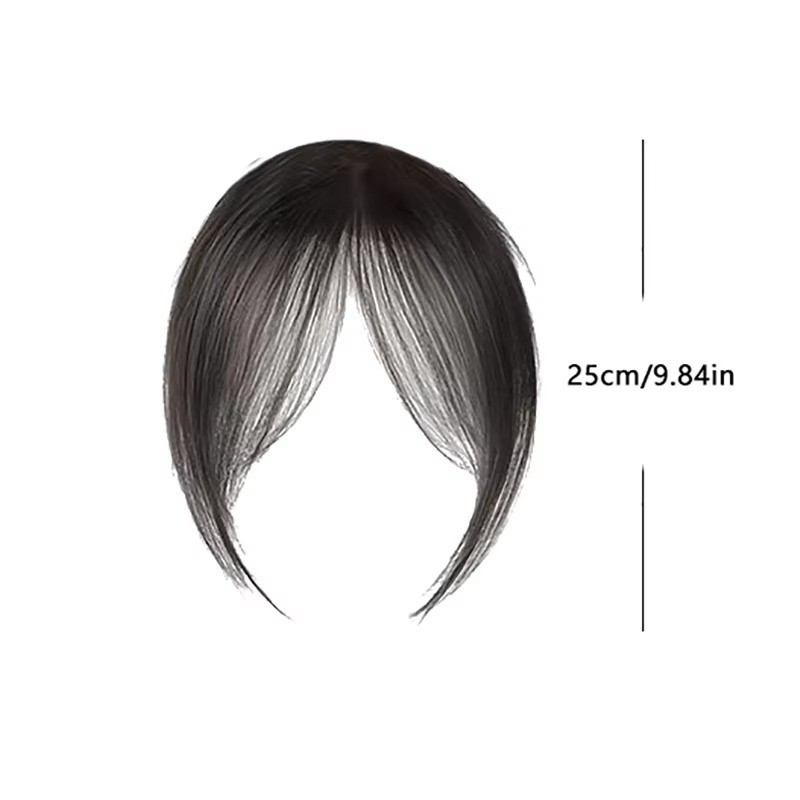 Natural Air Bangs Clip In Hair Extensions Straight Front Fringe False Hairpiece
