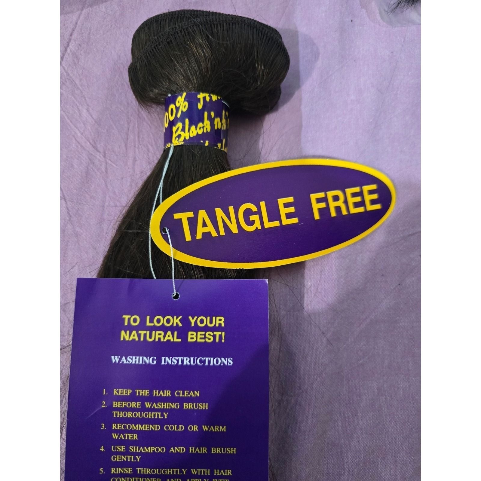 100% Human Hair Weave Bundle 10″ Color #4 Black ‘n Gold 3 PACKS ECW #4