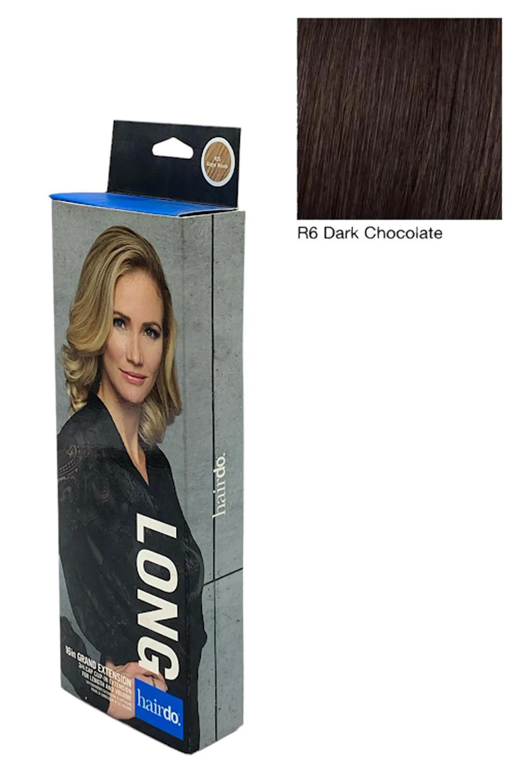 Hairdo 16in Grand Extension 3/4 Cap Clip-in Extension Dark Chocolate