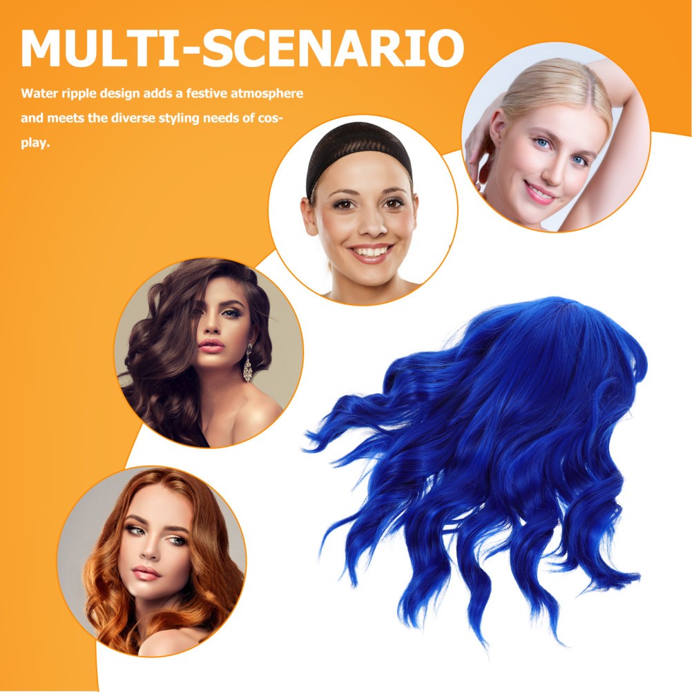 Short Curly Wavy Synthetic Wig For Women Realistic Cosplay Party Hairpiece