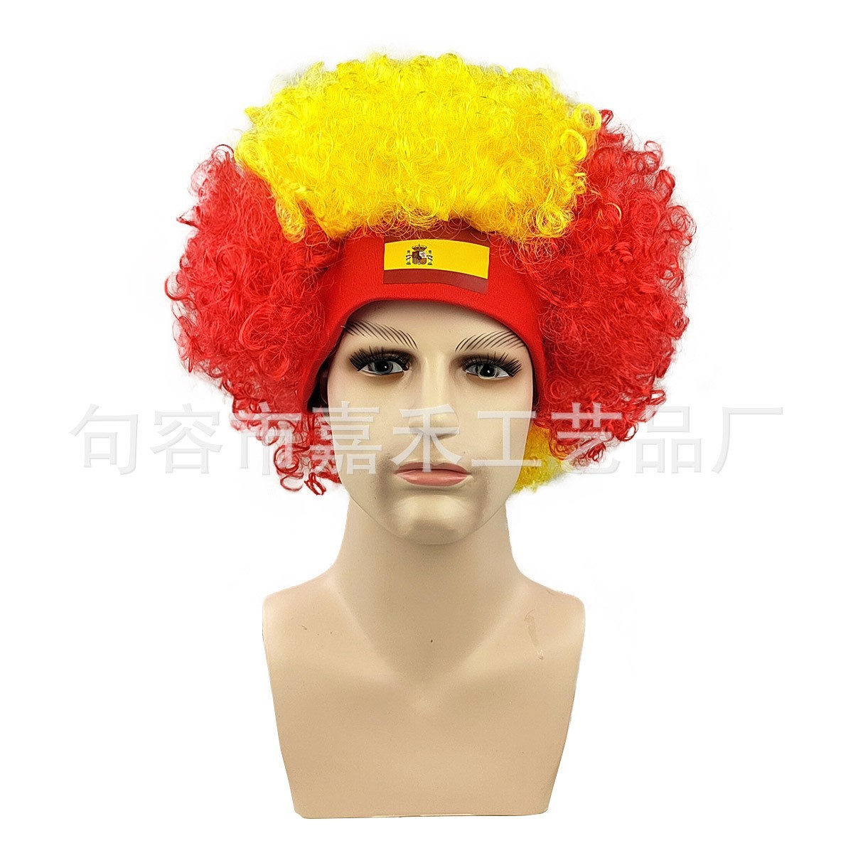 Flag Colored Fan Wig 2026 FIFA World Cup Football Headdress Explosive Headgear