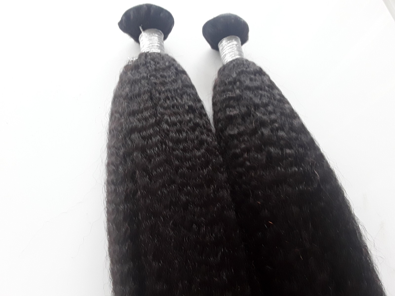 12AA BRAZILIAN KINKY STRAIGHT VIRGIN HUMAN HAIR 30+30INCHES 200g 2BUNDLES 1B#