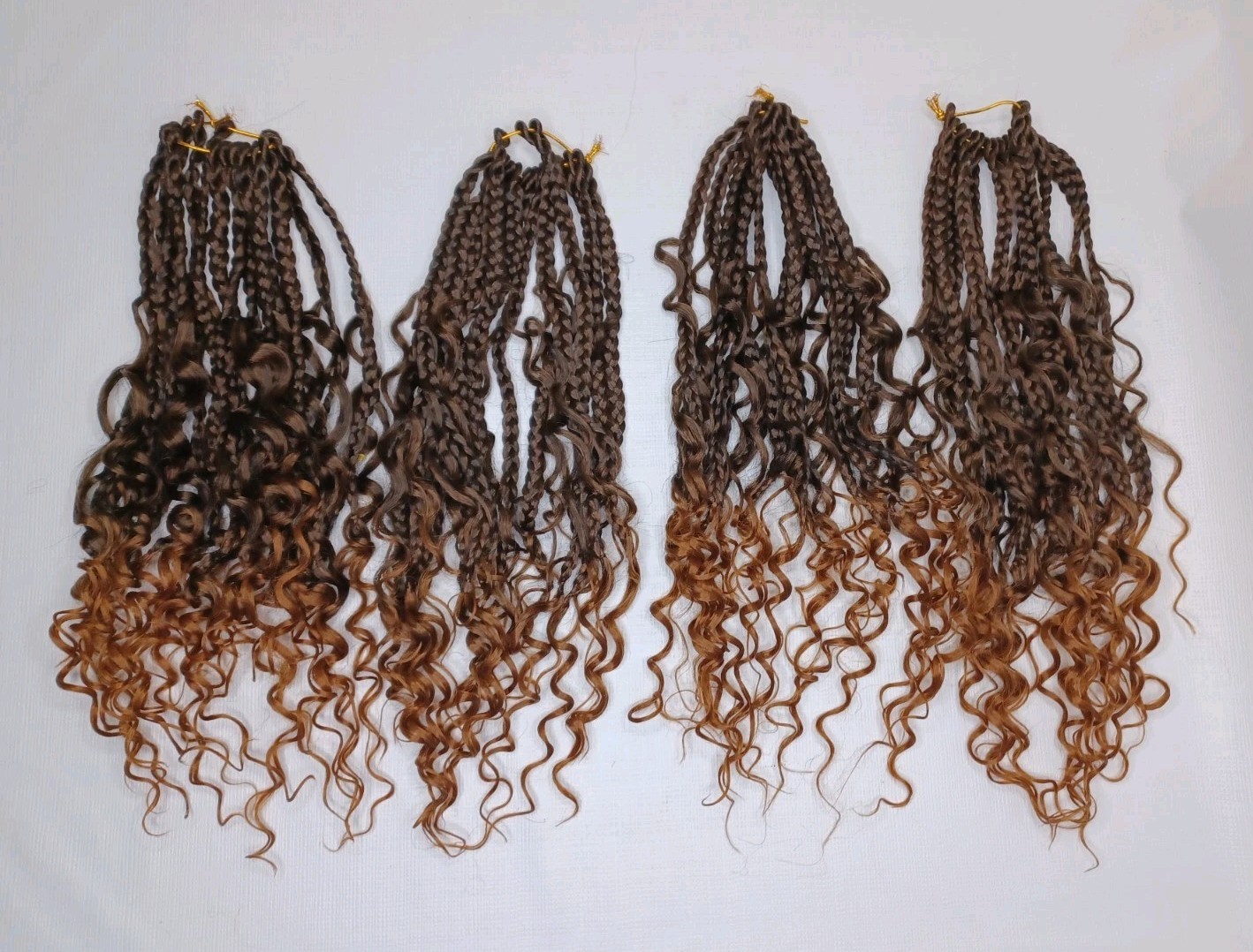 15 Inch Braided Hair Extensions Brown Braids 64 Strands