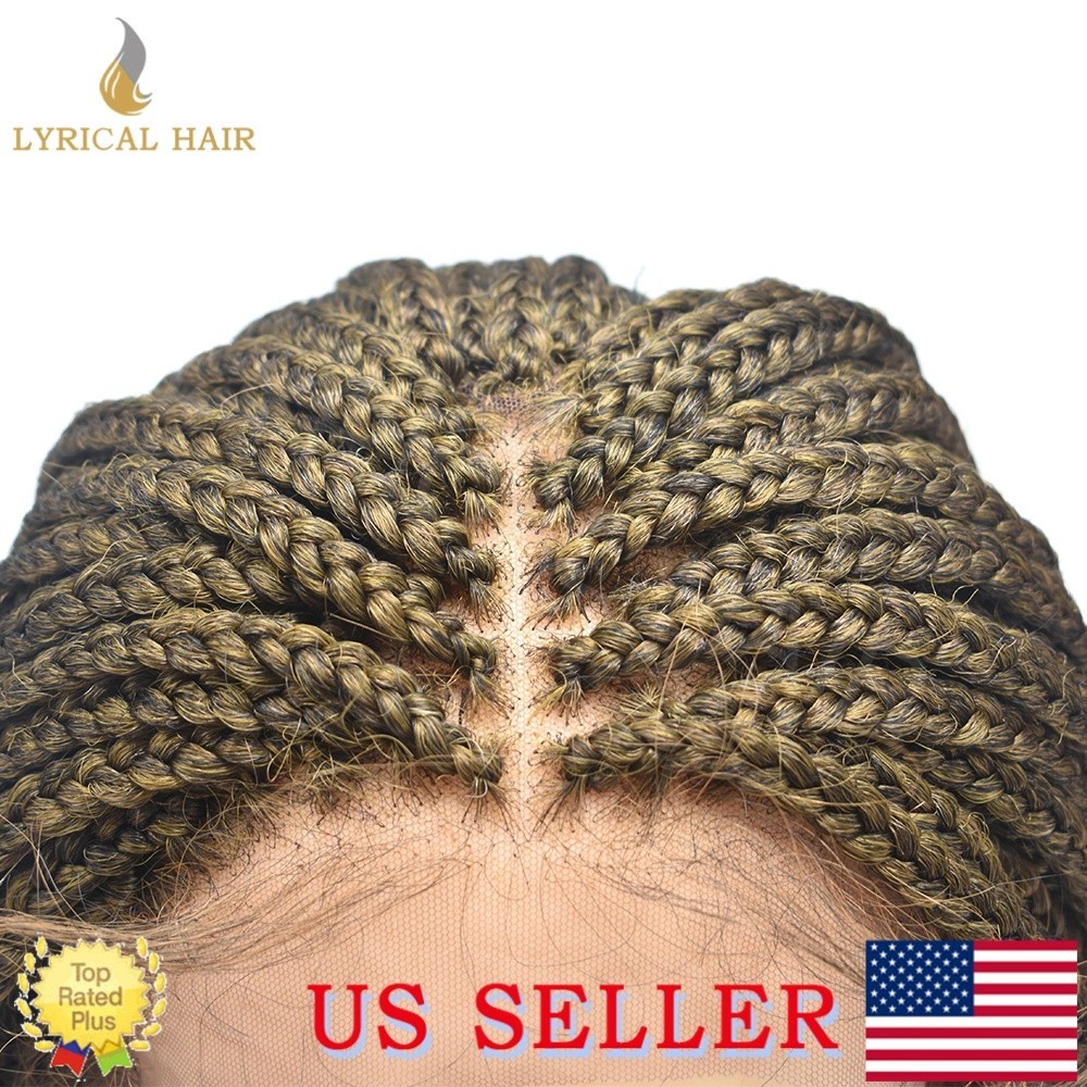 Box Braided wigs For Black Women Synthetic Lace Front Braids Wig Lightweight Hai