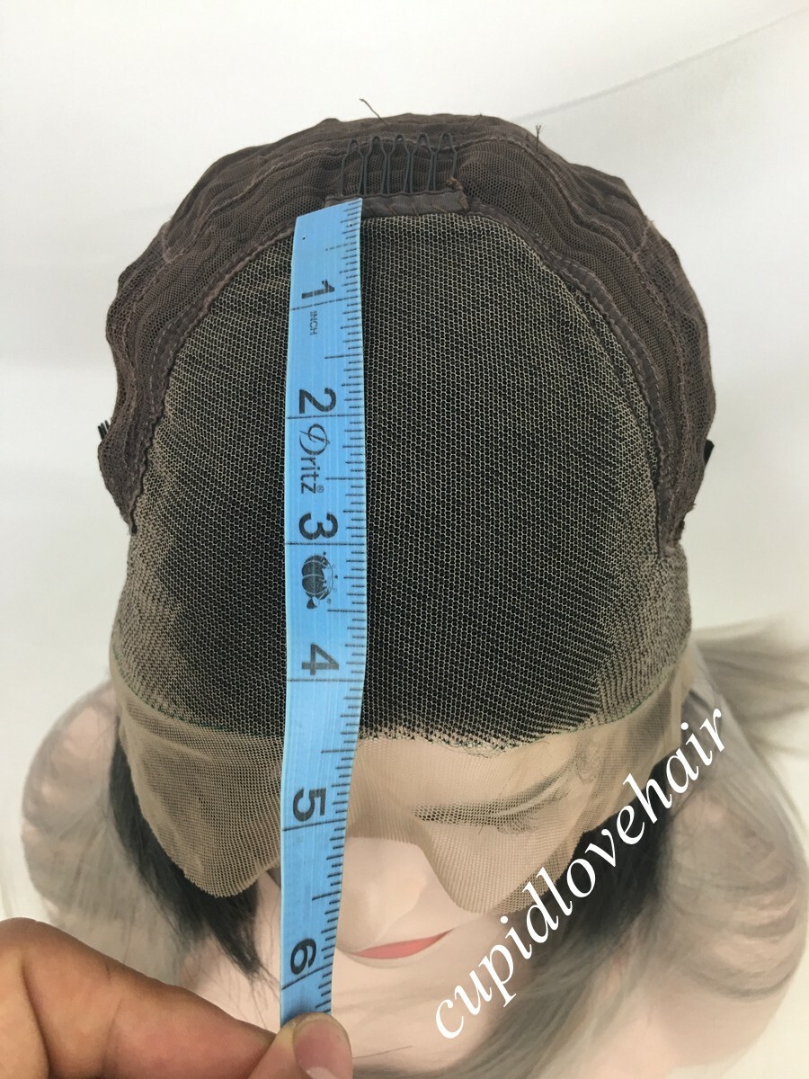 24inches Long Big Wavy Curly Black Ombre Blonde Color Synthetic Lace Front Wigs