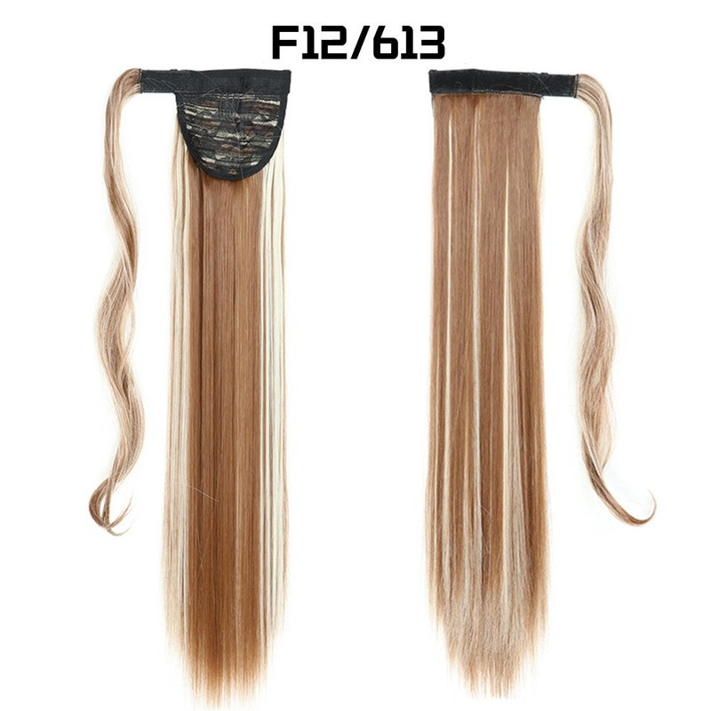 Lady 60cm Straight Clip In Ponytail Hair Extensions Piece Colorful Smooth Decor