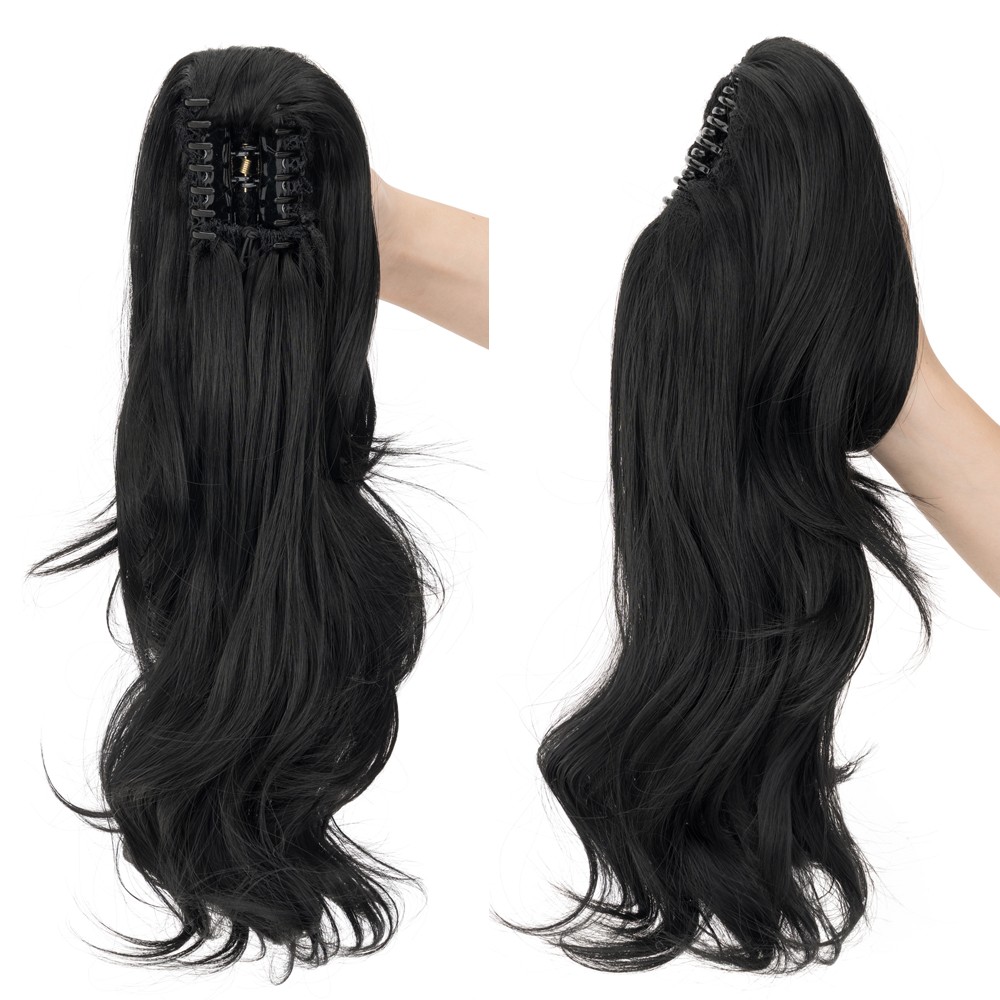 18″ Claw Clip Ponytail Extension Clip On Pony Tails Hair Extensions for Women US