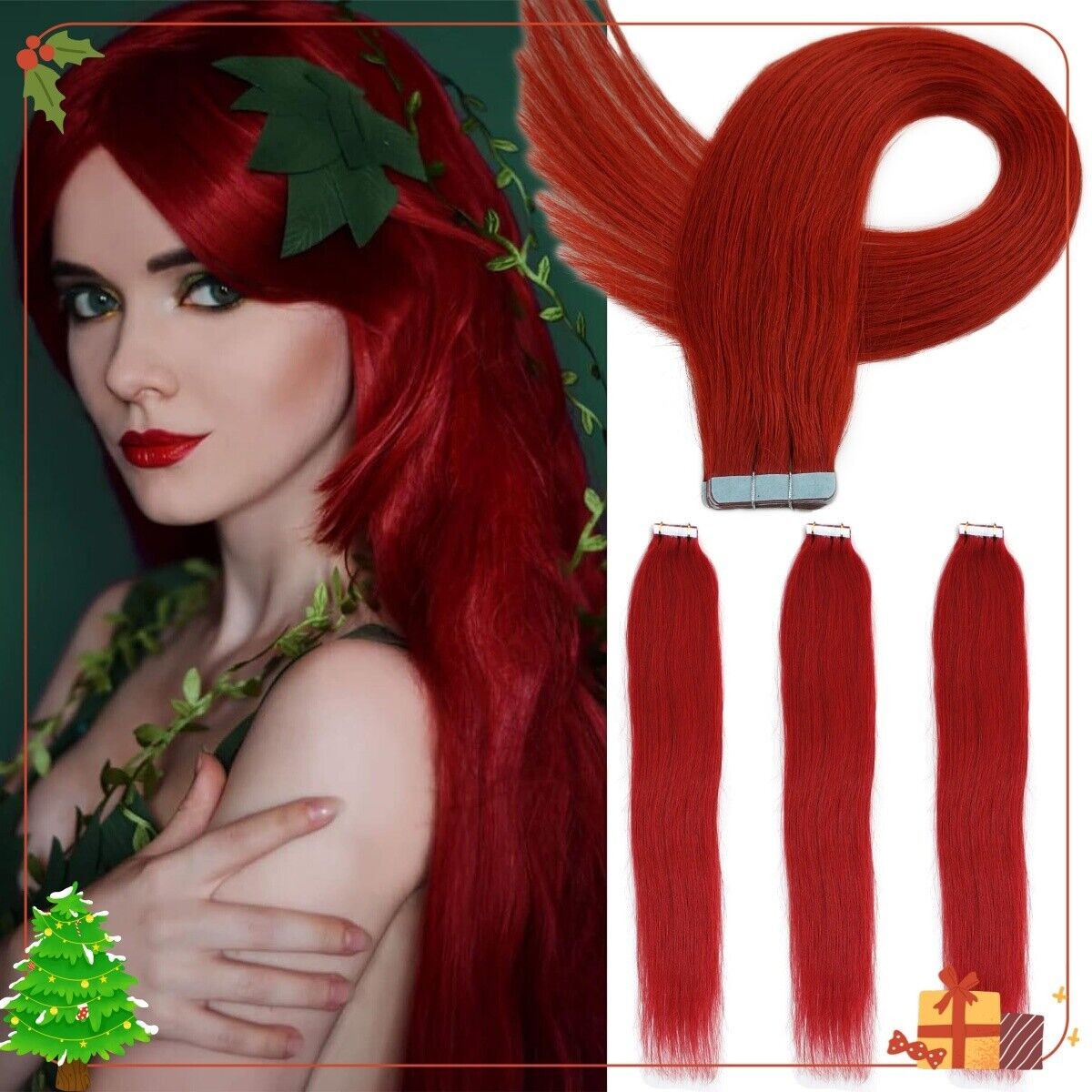 Tape in Real Human Hair Extensions Seamless Skin Weft Premium Remy Russian Hair