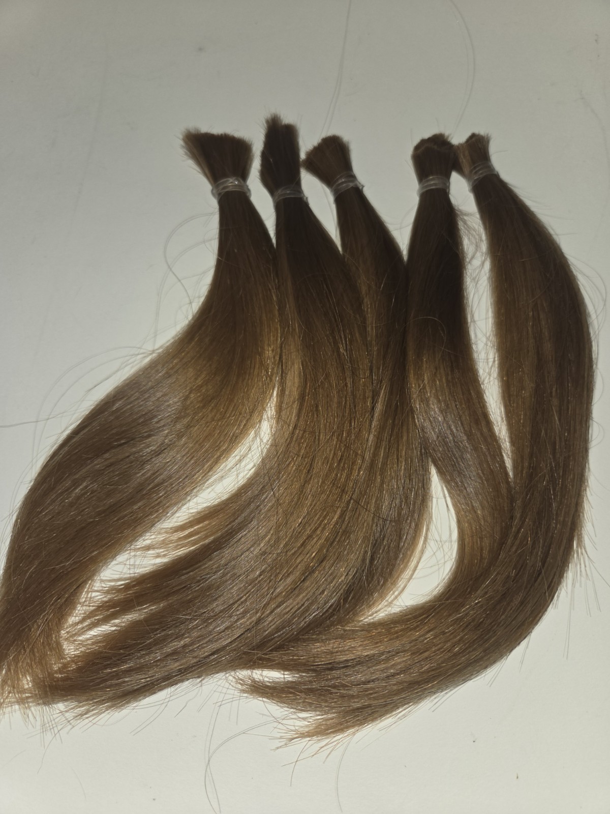100% All virgin human hair 5 ponytails Dark Blonde