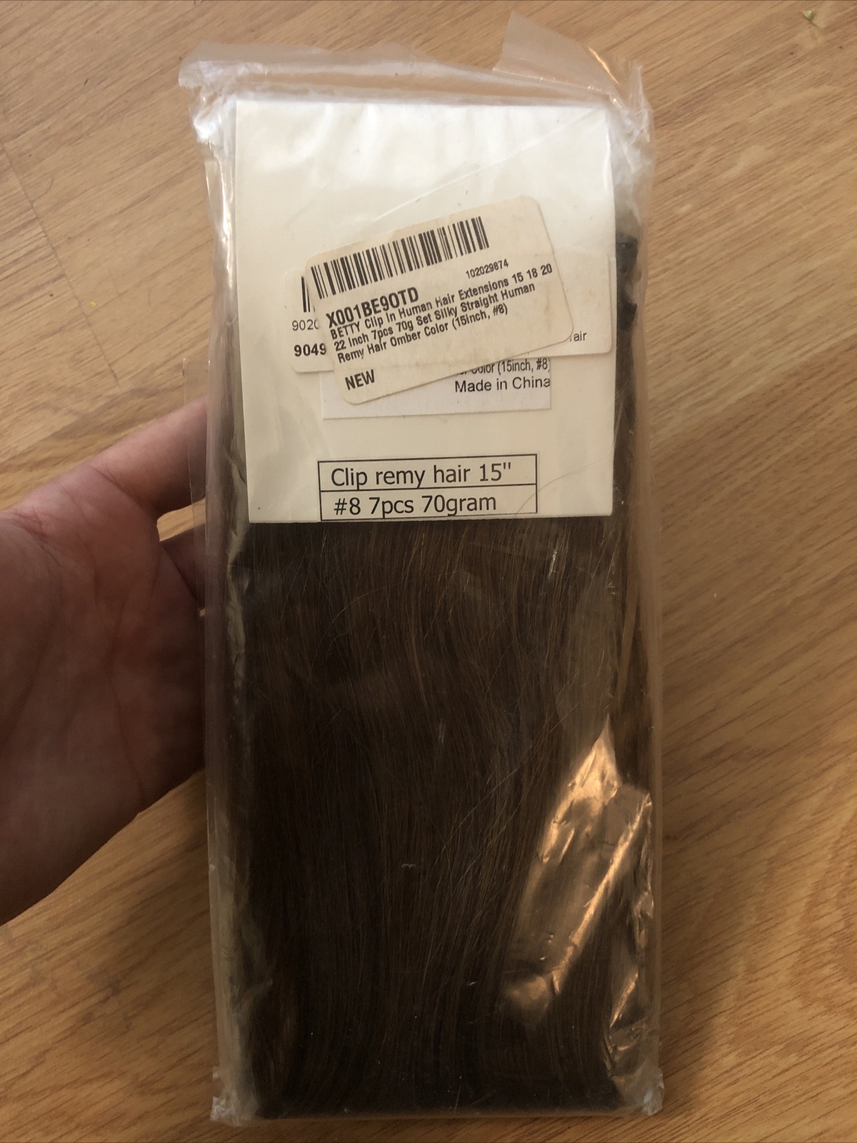 betty clip in human hair extentions 15 18 20 22 – 7 Pieces