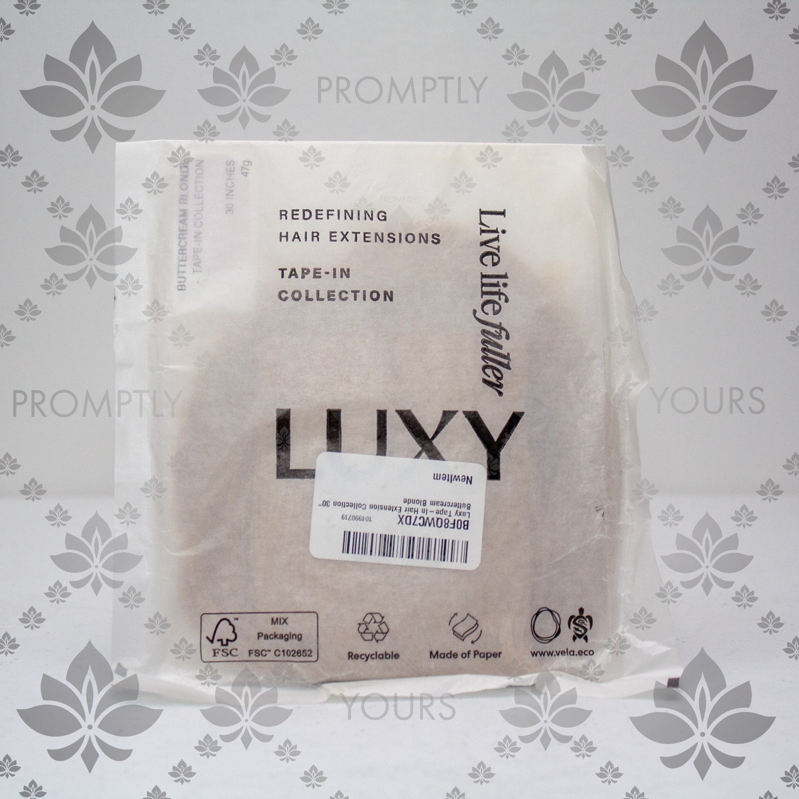 Luxy Tape-In Extensions – 30″ Buttercream Blonde – 100% Virgin Human Hair (50g)
