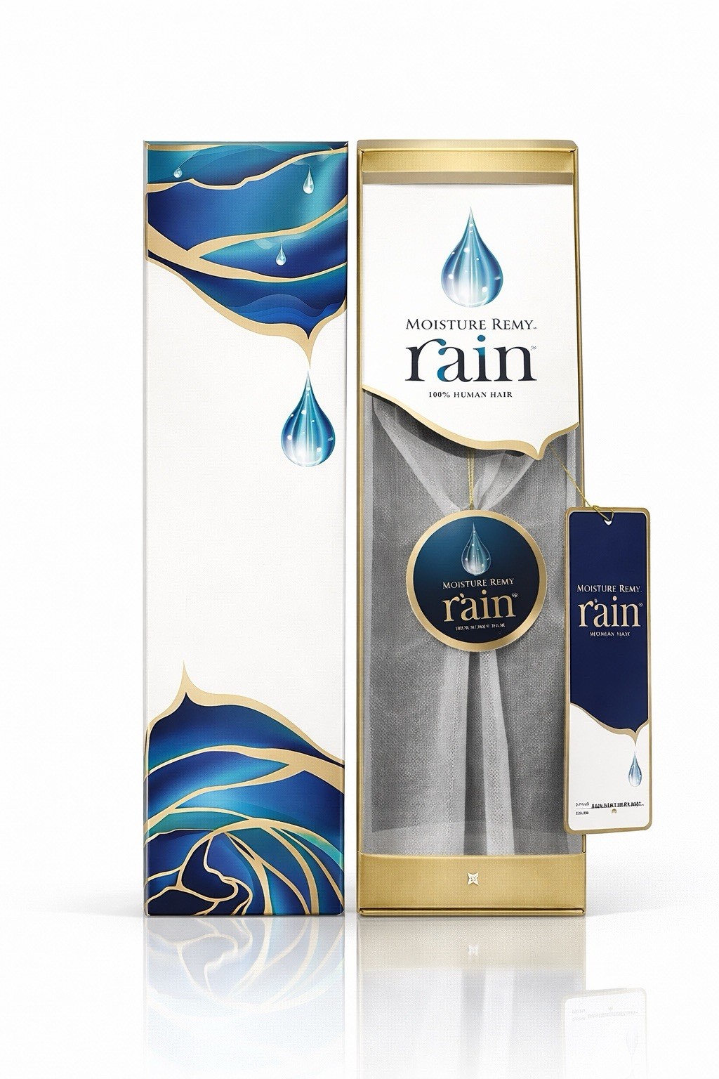 Rain Moisture Remy 100% Human Hair Straight Weaving Extensions 10S”- Color 1