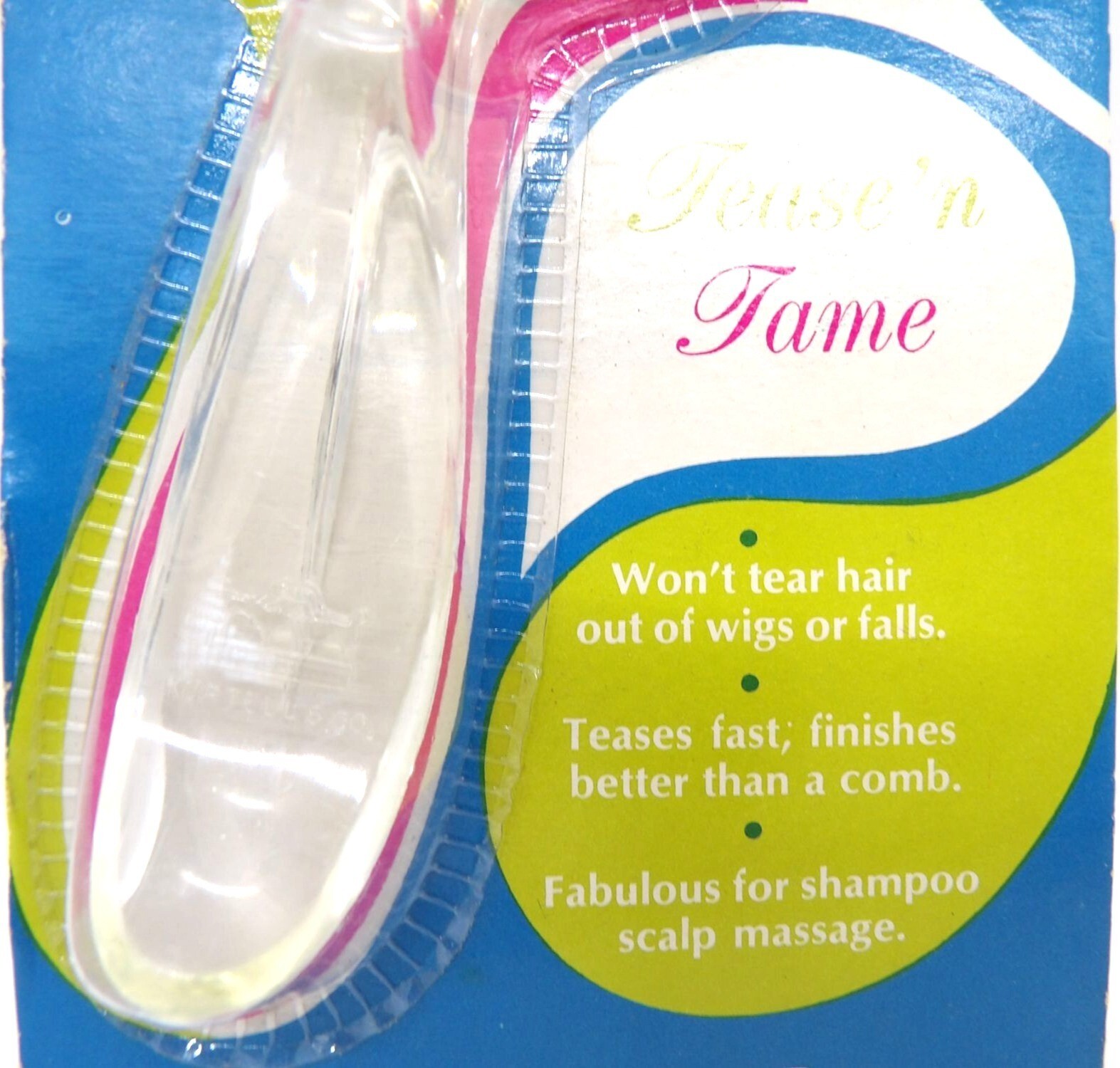 Vintage Tease N’ Tame Wig Brush New Old Stock
