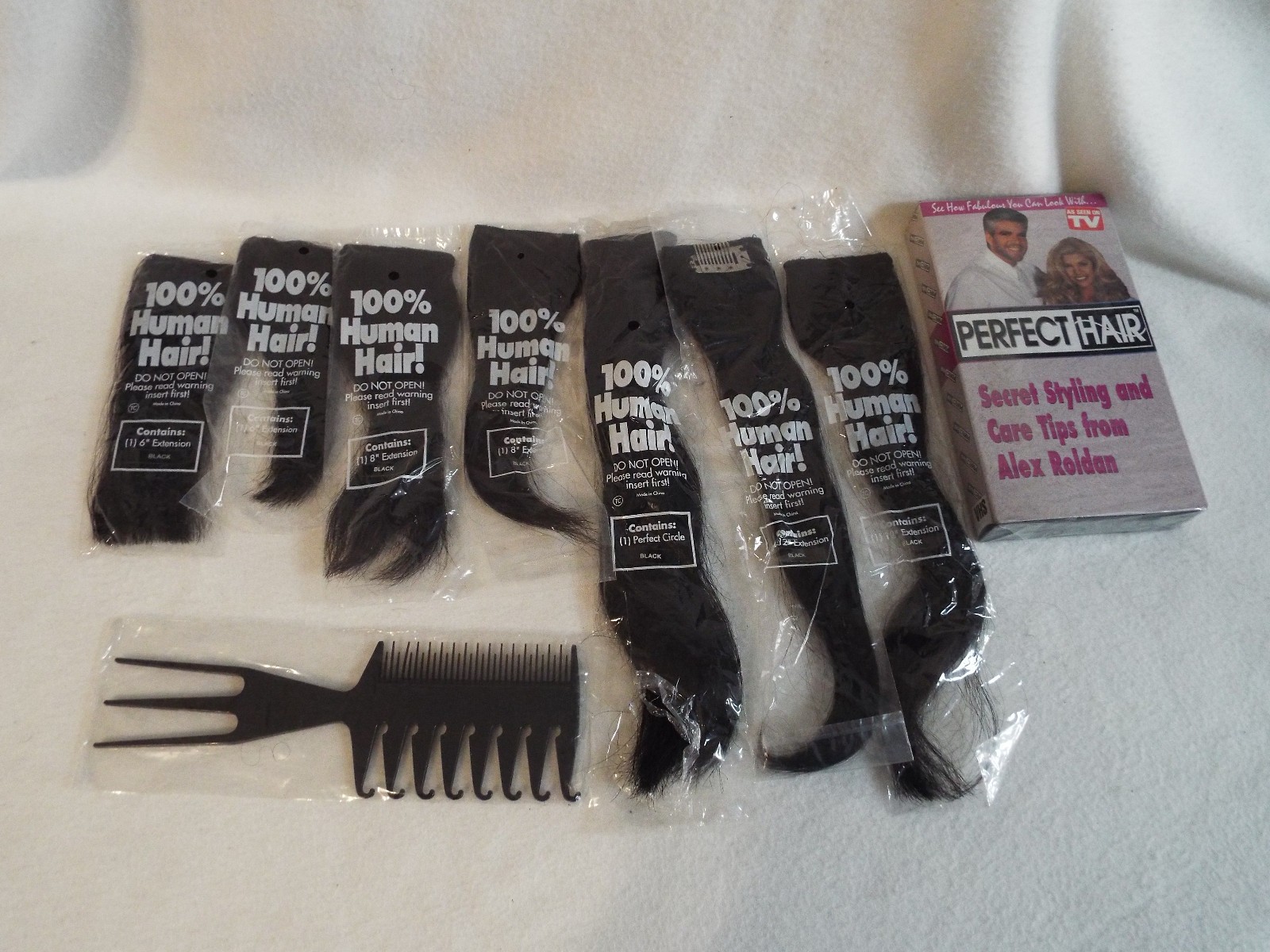 Alex Roldan Perfect Hair 100% Human Extensions Black Vintage