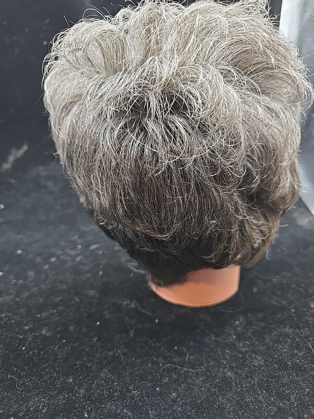 Foxy Silver Wig Short Gray Salt Pepper Shag Pixie Japanese Origin Indonesia