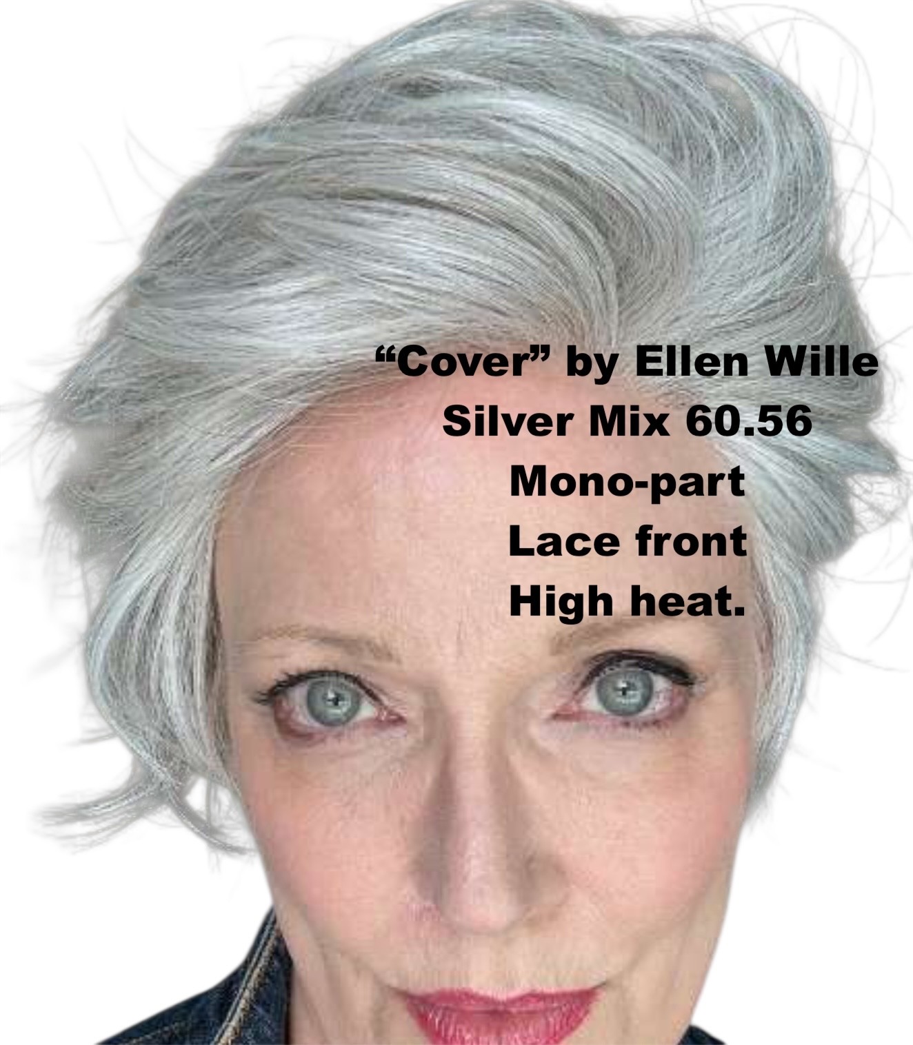 wig NWT in box COVER Ellen Wille Silver Mix short 2.2oz high heat mono-part