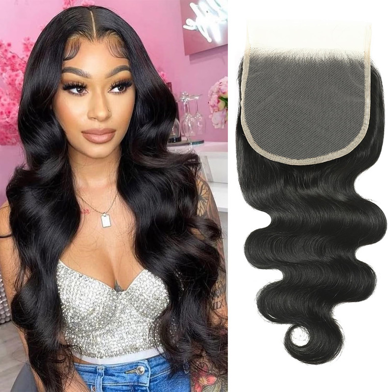 Yakusha 5X5 Hd Lace Closure Human Hair 16Inch Body Wave Hair Closure Invisible