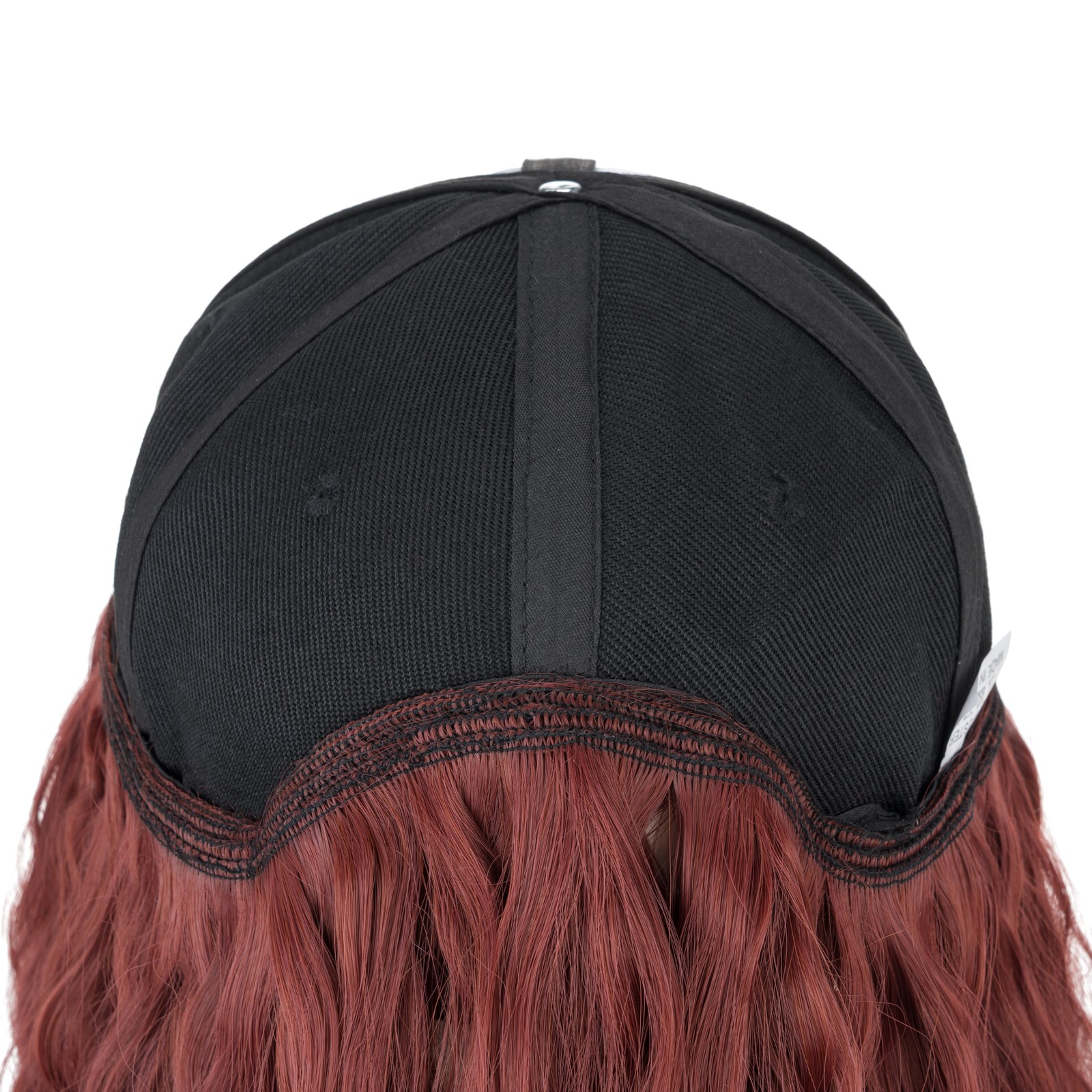 Instant Style Long Curly Cap Wig Adjustable Baseball Hat with Attached Hair