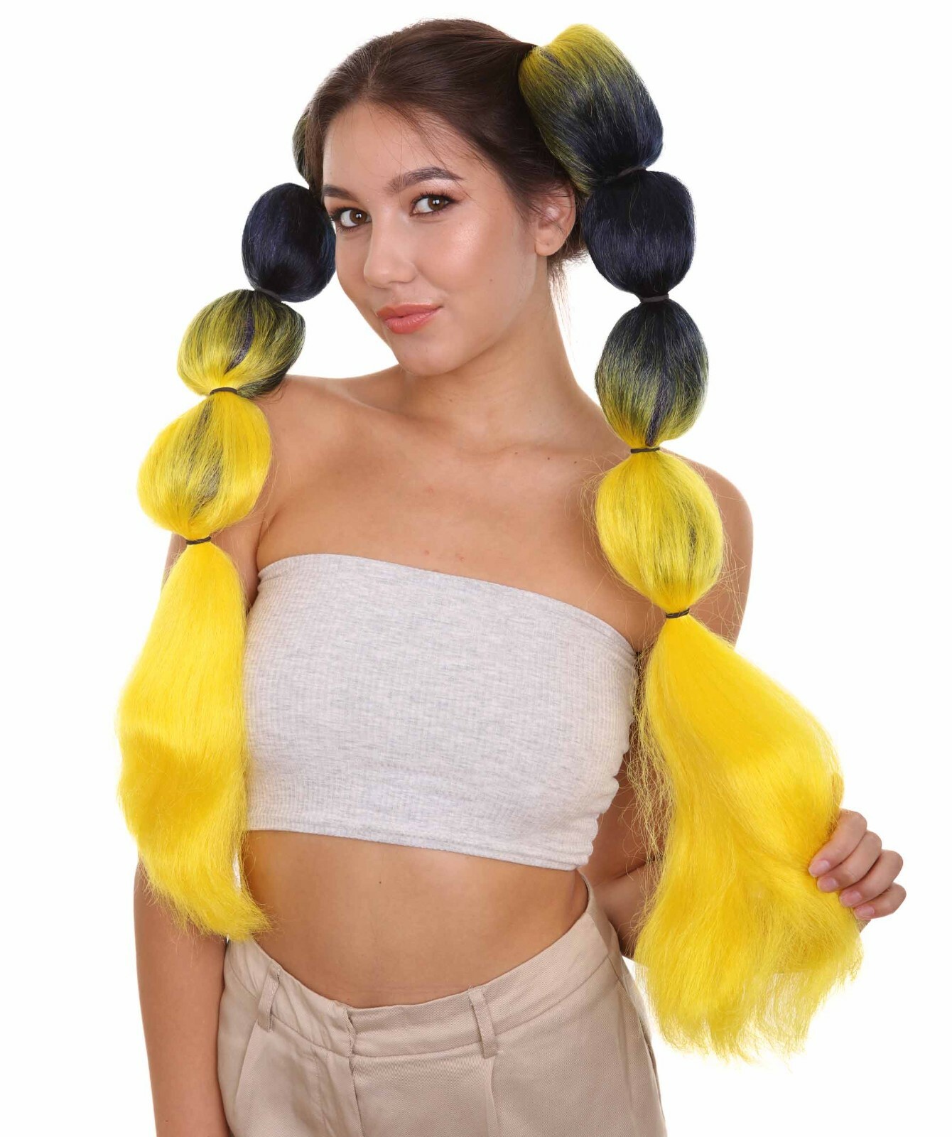 Women’s 20″ In. Grime Music Artist Twin Clipped Ponytails PZA-0013