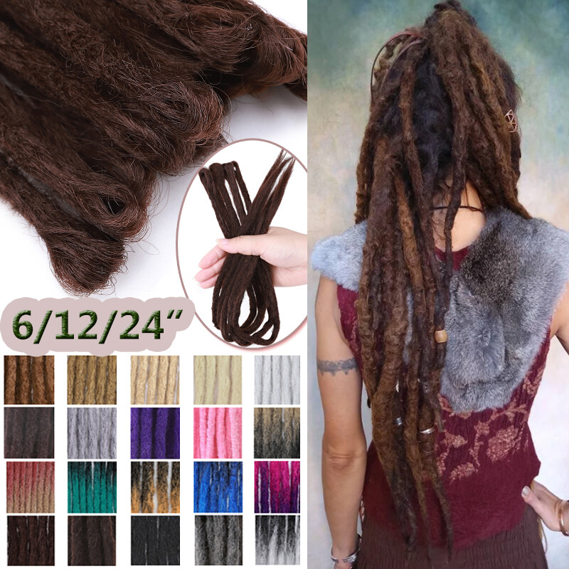 Reggae Single Ended Dreadlocks Extensions Synthetic Dreads Crochet Braid Hair US
