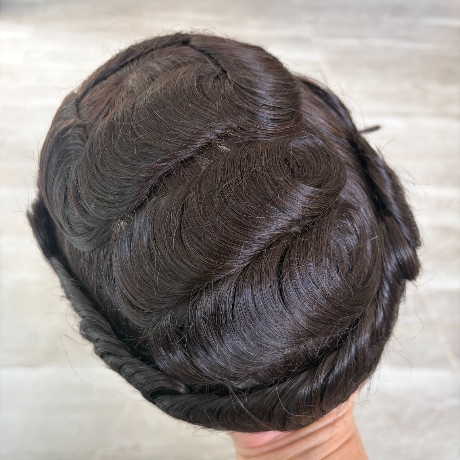 Injected Skin Toupee Male Hair 130% Durable Full Skin PU Toupee Human Hair Unit