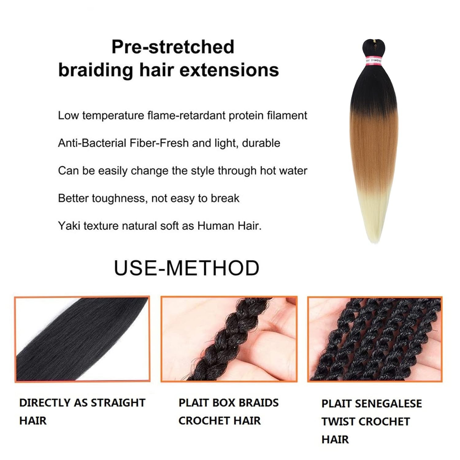 20 Inch Easy Twist Ombre Braiding Hair – 8 Packs of Soft, Manageable Synthetic