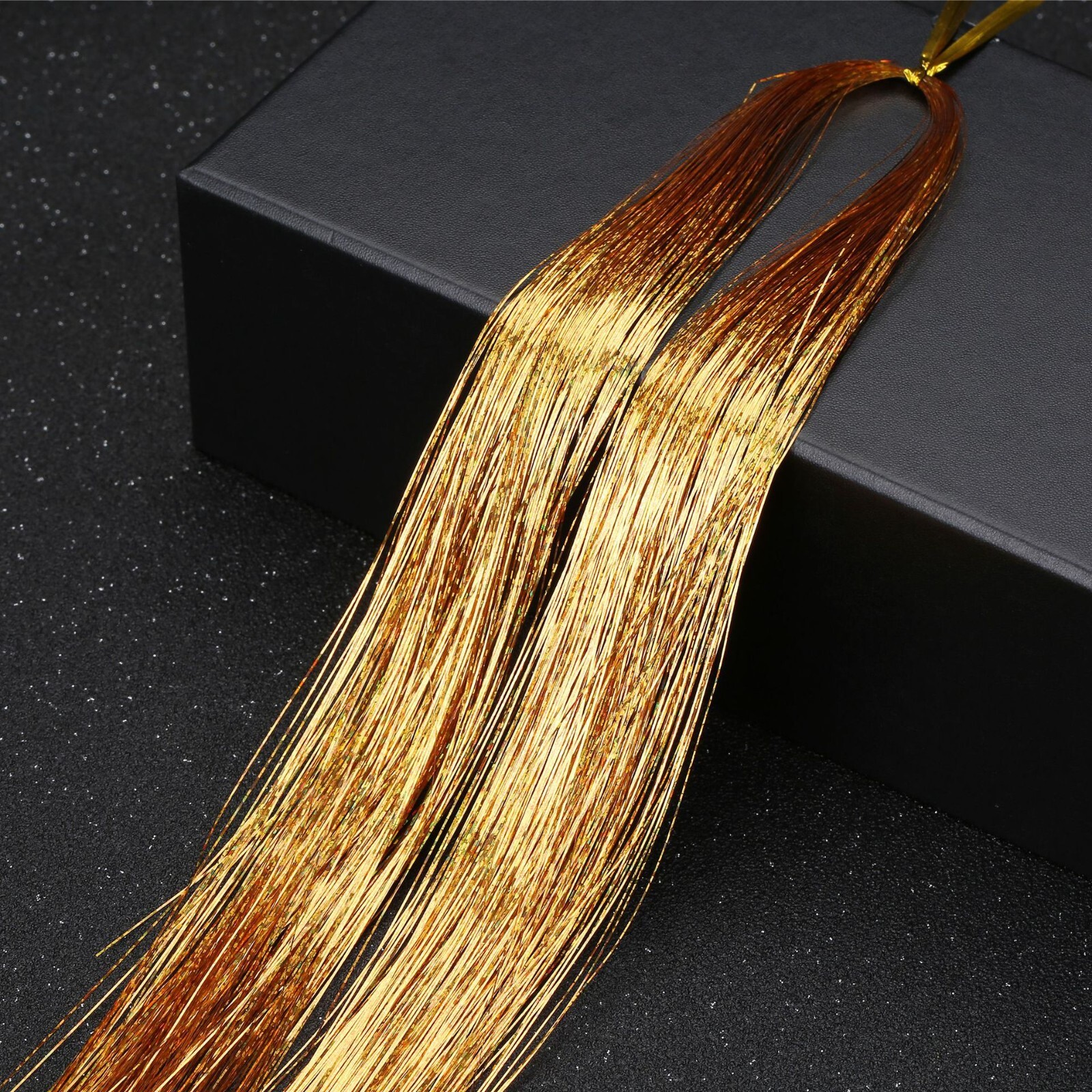Hair tinsel 450 Strands Holographic Sparkle Extensions Glitter Women Dazzles