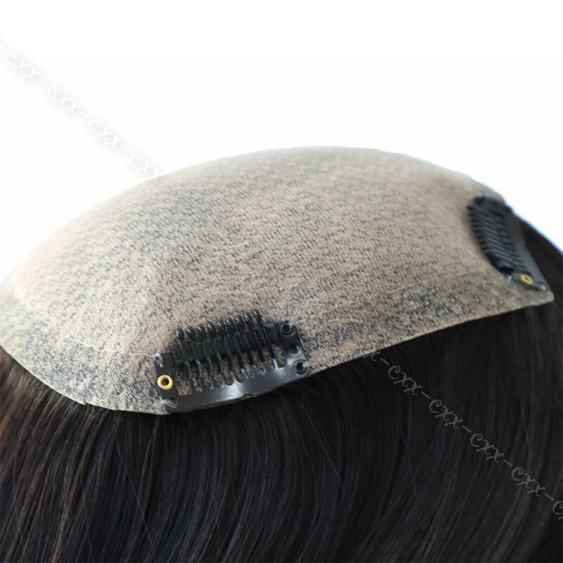 15*16cm Premium Topper Toupee Hairpiece Real Remy Human Hair Silk Base Top Piece