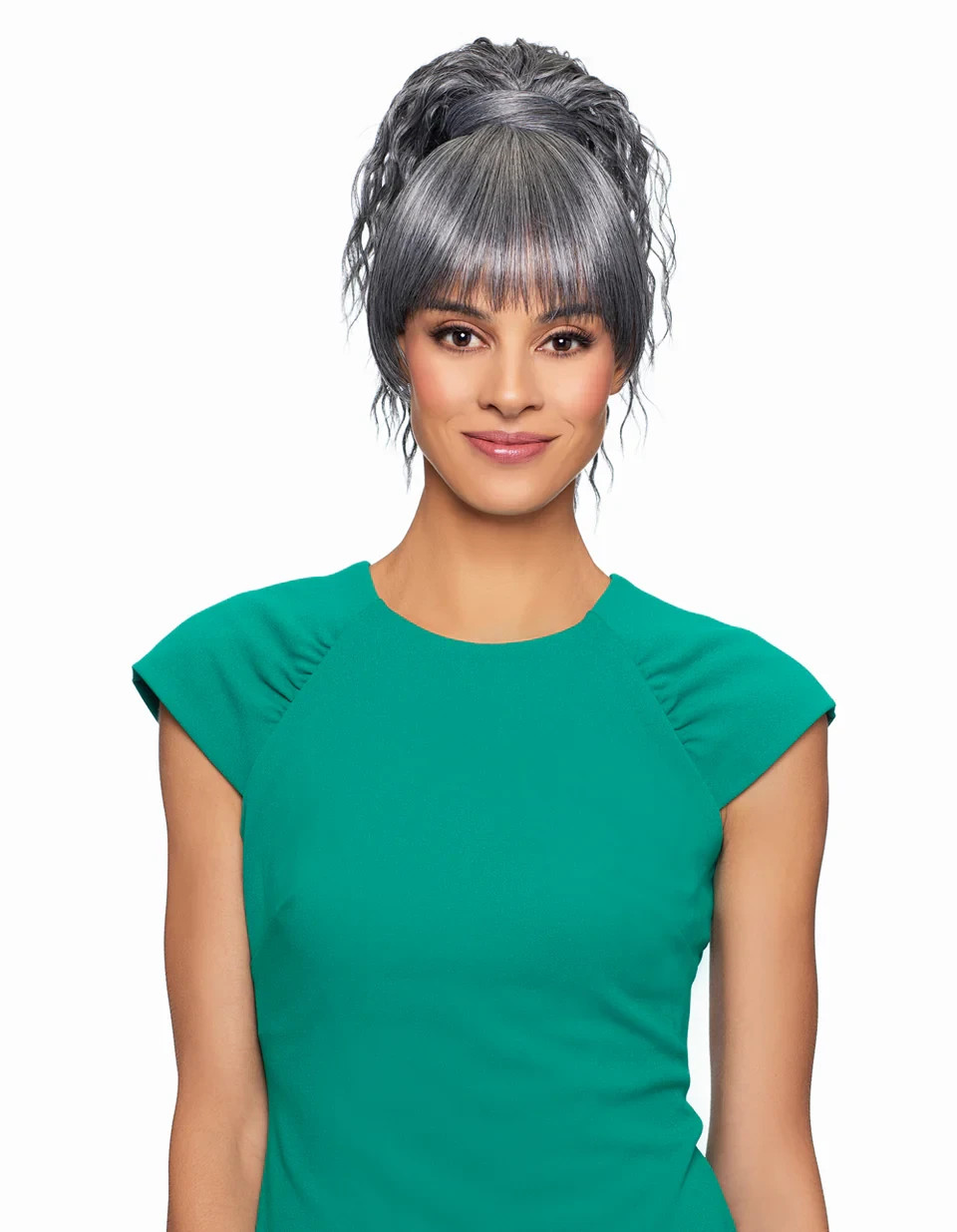 Foxy Silver DUET12, Bang and Ponytail Hair
