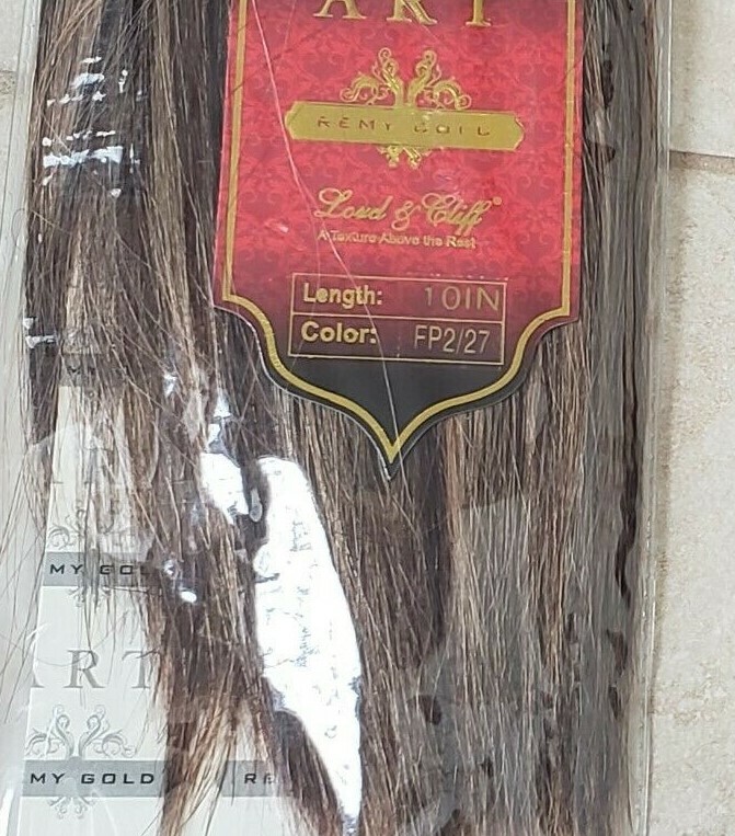 New Lord & Cliff 100% Human Hair Extension Remy Gold Art Yaky 10in FP2/27 $59