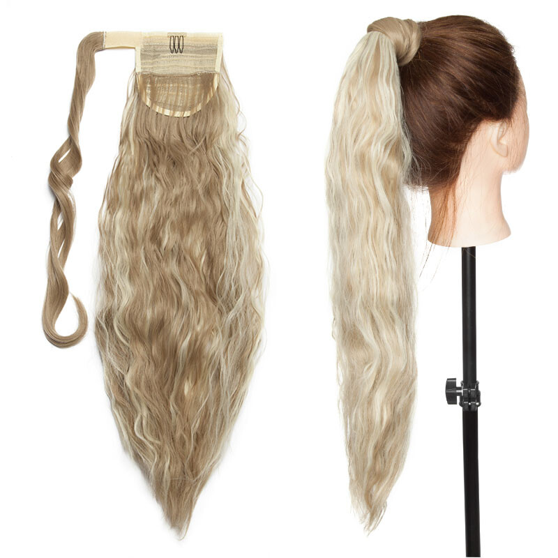 Hair Magic Wrap Around Ponytail Clip In Extensions Horsetail Stragiht Corn Wave
