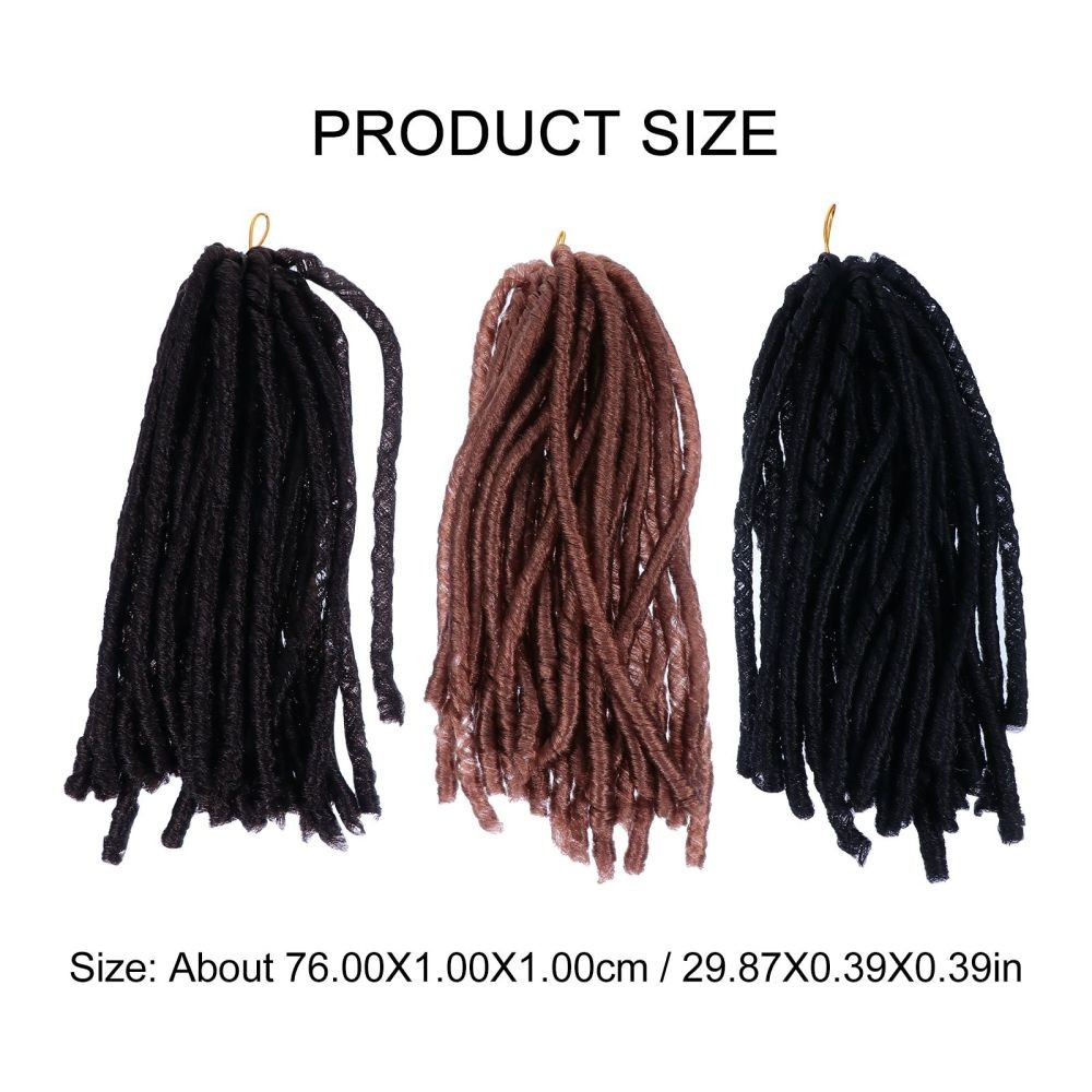 3 Pcs Trendy Head-wears Long Wig Pigtails Universal Lightweight Braided Wigs