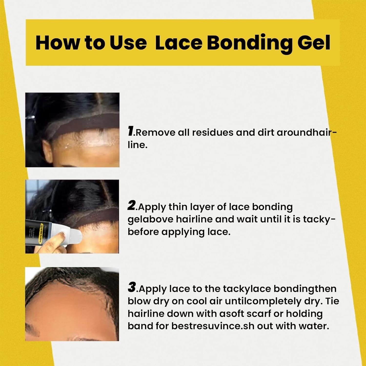 Lace Bonding Gel,Wig Glue Lace Glue,New Brush Head Design,Invisible & Skin-Fr…