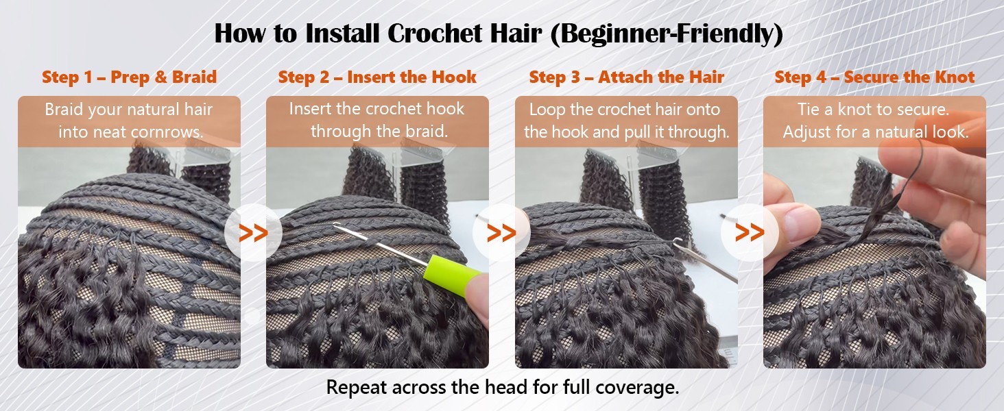 120g – 20 Inch – 100strands – Miracle Knots Crochet Human Hair Loose Deep Wave