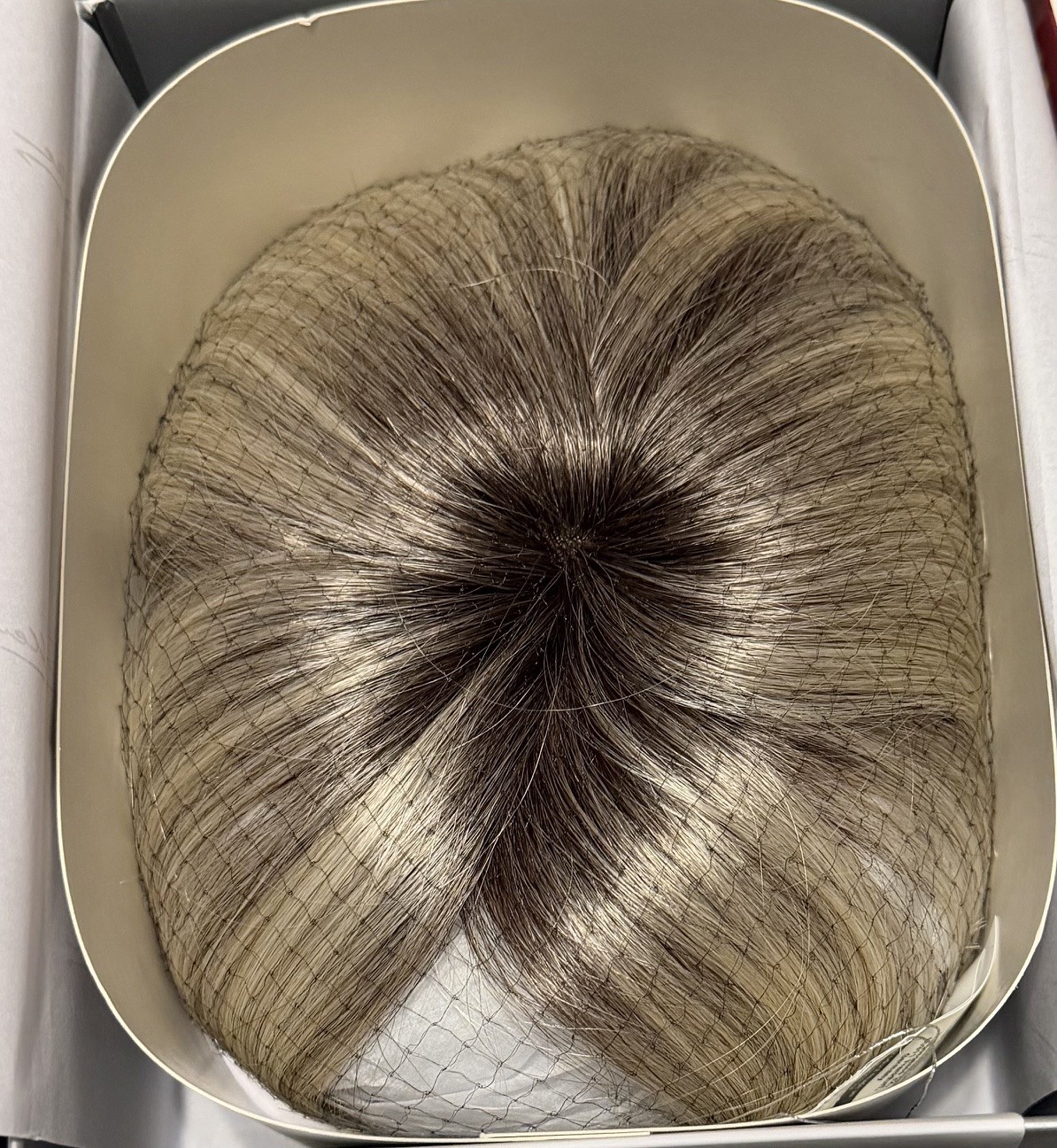Ellen Wille Just | HF Synthetic Hair Topper (Hand-Tied)PEARL ROOTED 101.14 🙏