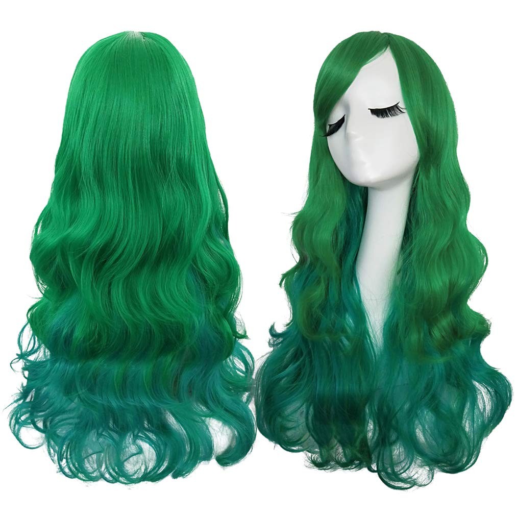 Rbenxia Curly Cosplay Wig Long Hair Heat Resistant Spiral Costume Wigs (Gradi…