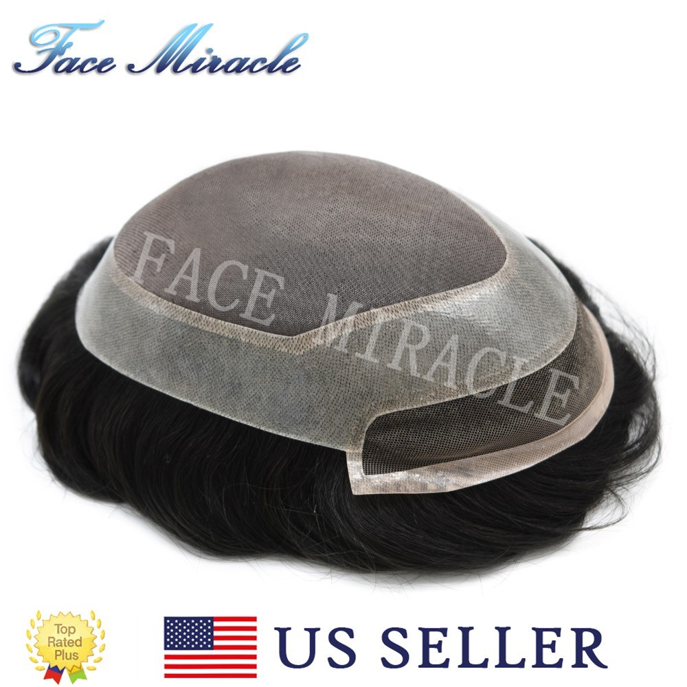 Mens Hair Piece Toupe for men Fine Mono Lace Front Men’s Toupee Human Hair Unit