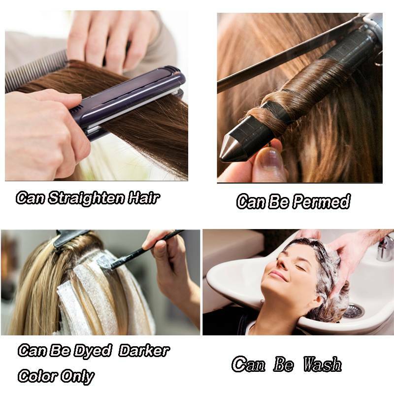 Good Quality Full Head Remy Clip In 100% Remy Human Hair Extensions curled L015
