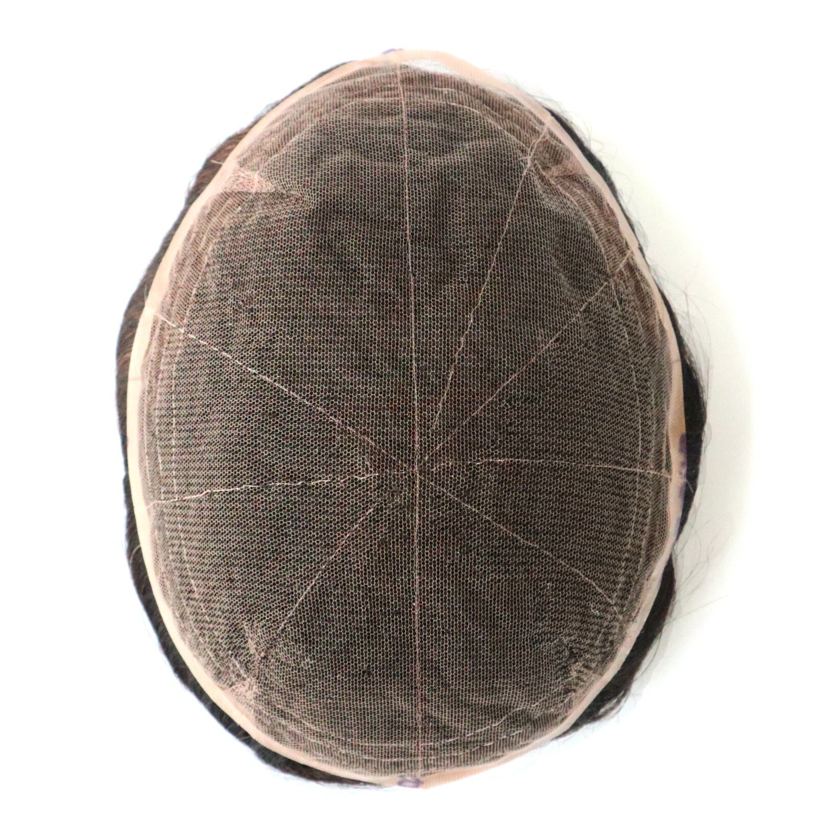 Mens Toupee Hair Replacement System Full French Lace Medium Density Hairpiece#1B