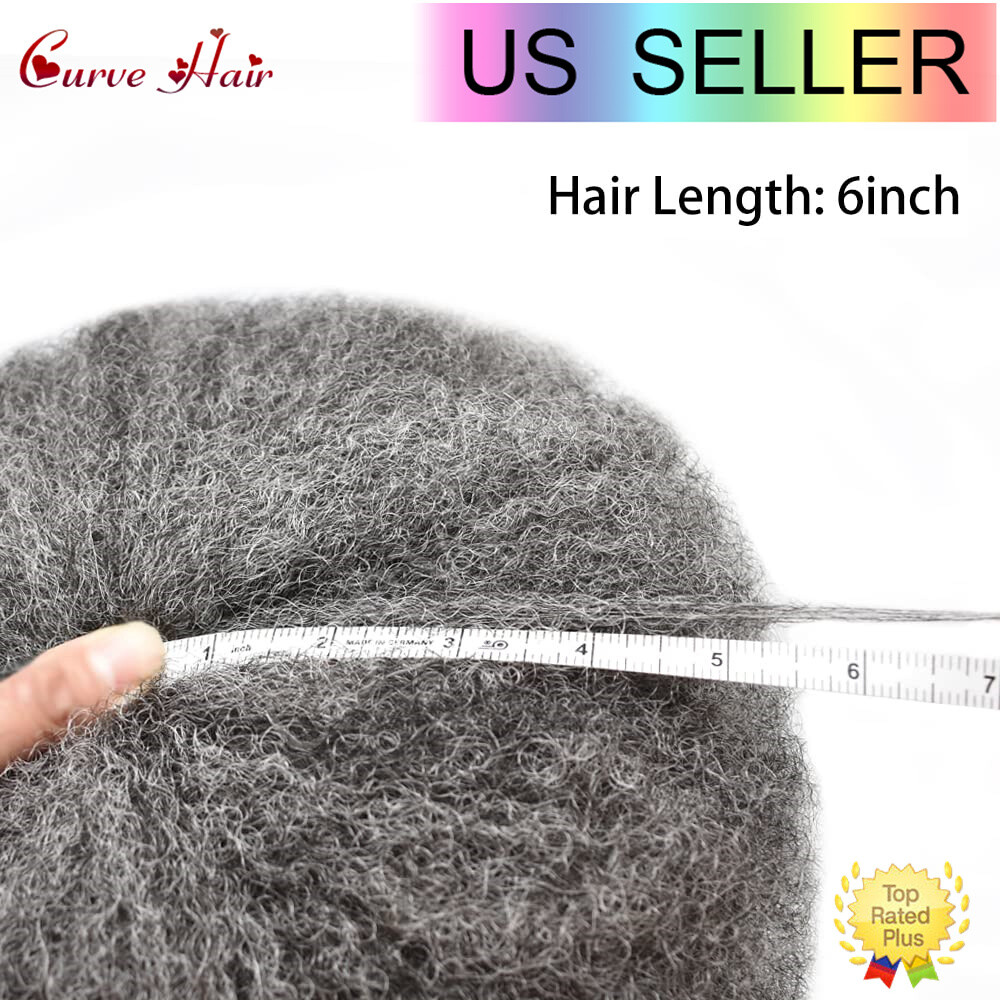 Afro Toupee for Black Men French Lace Afro Weave Kinky Curly Mens Wig Hair Units