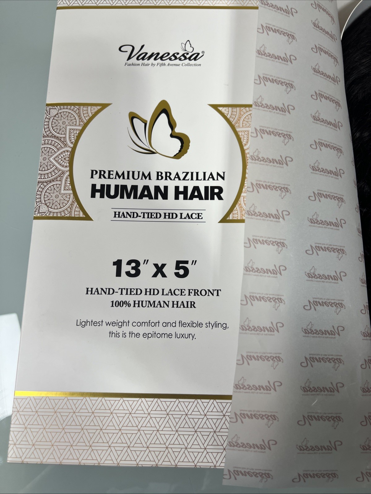 Vanessa Riviera Human Hair HD Lace Front Wig 13×5 F4 27 30 Open Box