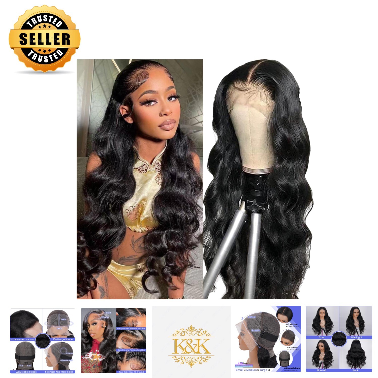Natural Color 13×4 Body Wave Lace Front Wig – Soft, Thick, and Versatile 18 Inch