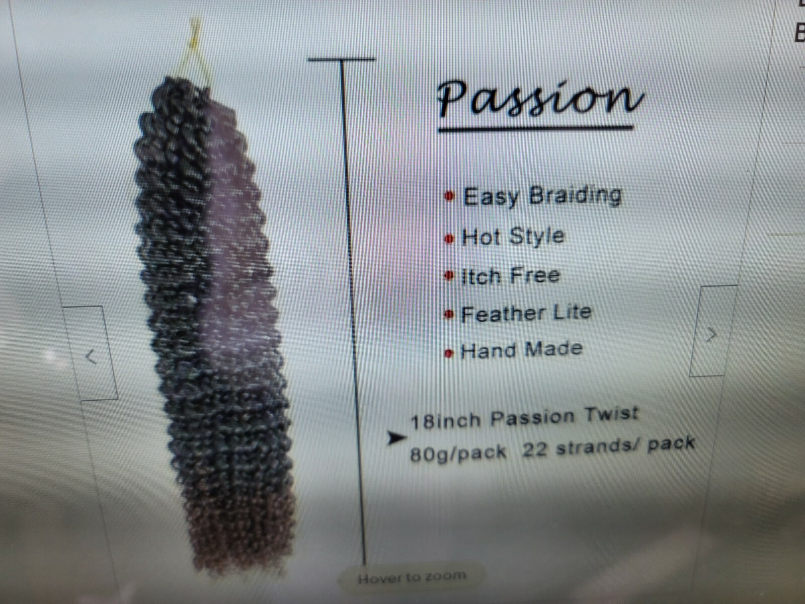 LOT 6 18″ Passion Twist Hair Water Wave Crochet Braids 18″ LOT Braids NEW