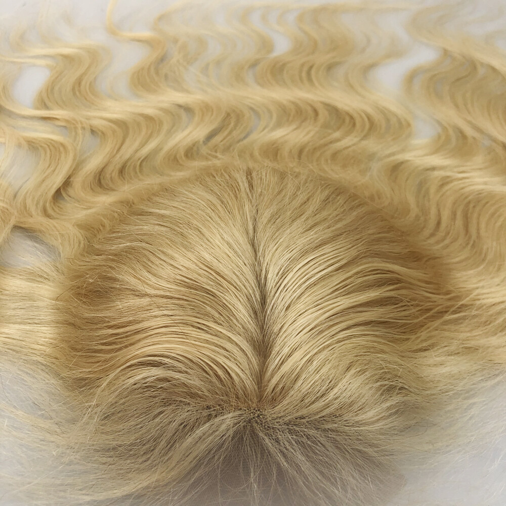 5*5 Silk Base Lace Closure Body Wave Ash Blonde Human Hair Piece Skin Top #613