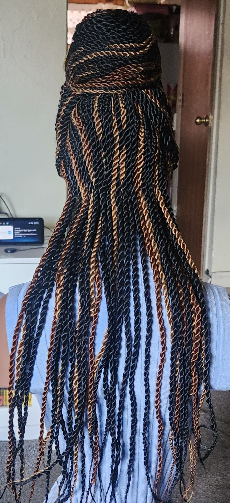 Fully hand braided senegale twist cornrows wig poney bout Multiple colors
